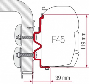 Fiamma F45 Awning Adapter Kit - Hymercamp